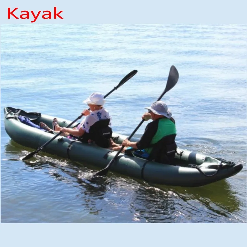 High quality 0.9mm PVC inflatable rubber canoe kayak for two personin