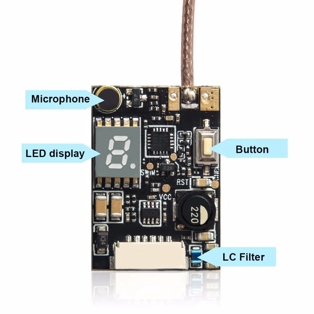 AKK X2P 5,8 Ghz 40CH 0,01 mW/25 mW/200 mW/500 mW/800 mW переключаемый передатчик FPV с Pigtail совместимая поддержка Betaflight OSD FC