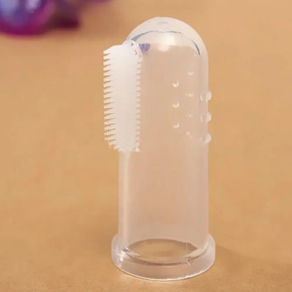  3Pcs  Baby Toothbrush  With Case Dust Shield Infant Soft Silicone Finger Teeth Rubber Clean Massager Training Brushes BB0021 (5)