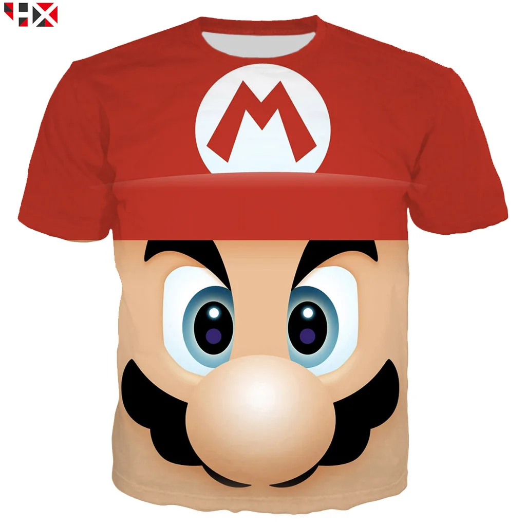 Новая летняя мужская футболка с 3D принтом Супер Марио высокого качества, Толстовка для мужчин и женщин, футболка/жилет/толстовка с