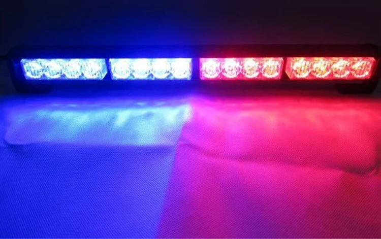 1x16 светодиодный автомобильный предупреждающий светильник, полицейский автомобиль, решетка, крепление на крышу, красный/синий стробоскоп, предупреждающий светильник, маяк, мигающий светильник, предупреждающий светильник