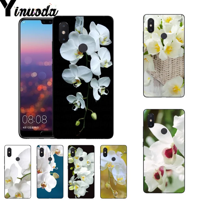 Yinuoda цветок белая Орхидея Diy печать рисунок чехол для телефона Xiaomi Mi 6 Mix2 Mix2S Note3 8 8SE