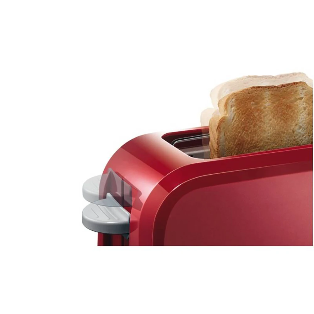 Тостер 1 отделение /2 тоста, материал корпуса: пластик Серия CompactClass Цвет: красный, доп.цвет: белый Bosch TAT3A004