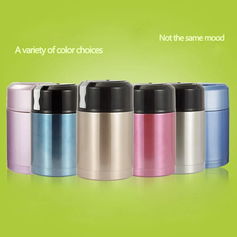 

2019 fashion Large Capacity thermos cup portable handle travel office Insulated Braise pot thermal insulation students lunch box