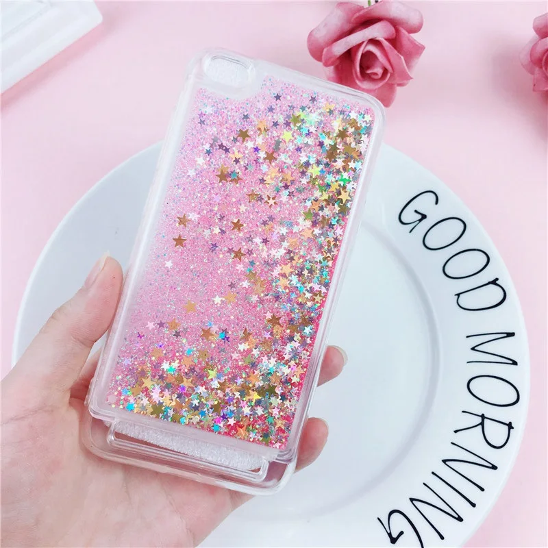 Жидкий чехол для Xiaomi Redmi 6A чехол для Coque Xiomi Xiaomi Redmi 6 6A 5A 4A 4X 7A Чехлы Блестящий силиконовый мягкий чехол Etui - Цвет: Pink Gold