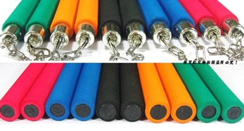 kungFu Martial Art taekwondo Foam Nunchakus self defense Safty Nunchakus Sponge Double Boning Stick with Stainless Steel Chain (9)