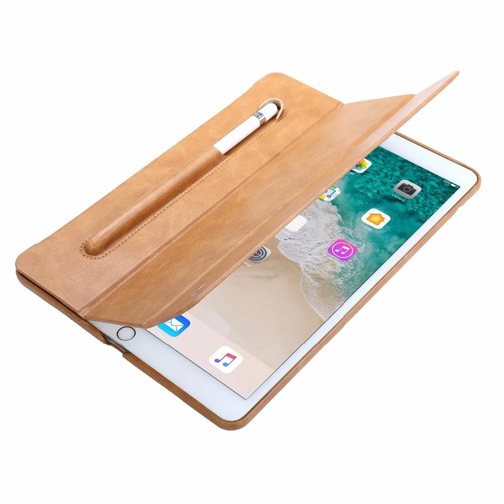 Jisoncase кожаный смарт-чехол для iPad Pro 10,5 роскошный флип-чехол для планшета с карандашом для iPad 10,5 дюймов