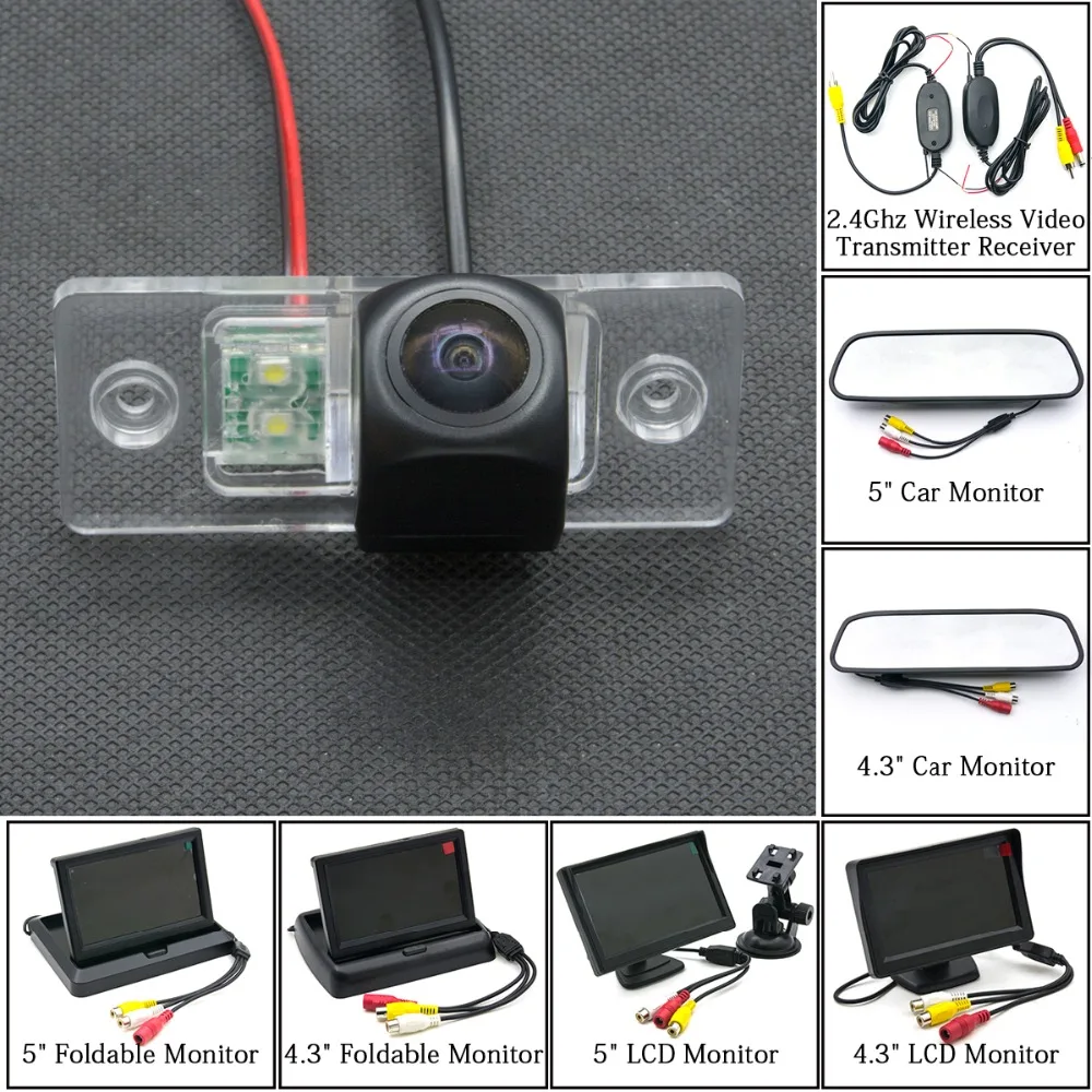 

1080P Fisheye MCCD Starlight Car Rear View Camera For VW Bora Jetta Touareg Tiguan Passat B5 B6 Golf Polo V Santana LCD Monitor