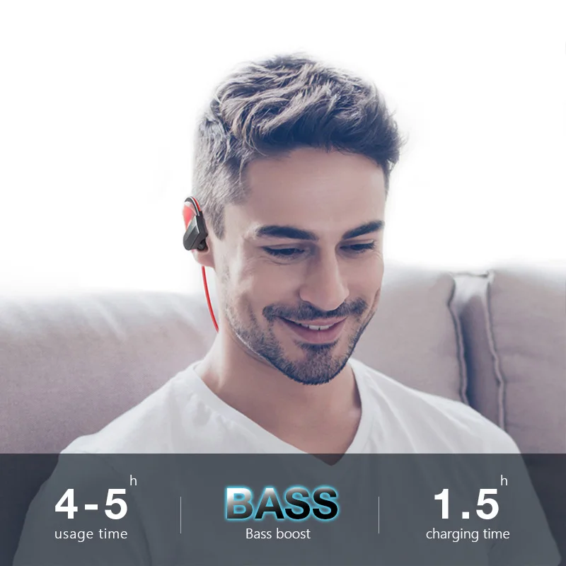 CBAOOO Sport Bluetooth Headphone Wireless Earphone Bluetooth Headset Waterproof noise reduction with Microphone for android ios