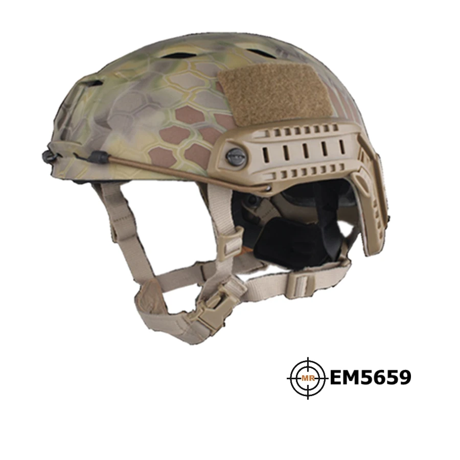 Спортивные шлемы военный EM быстрый для прыжков с парашютом Камуфляжный Регулируемый защитный Шлем BJ ТИП для страйкбольная перестрелка Охота