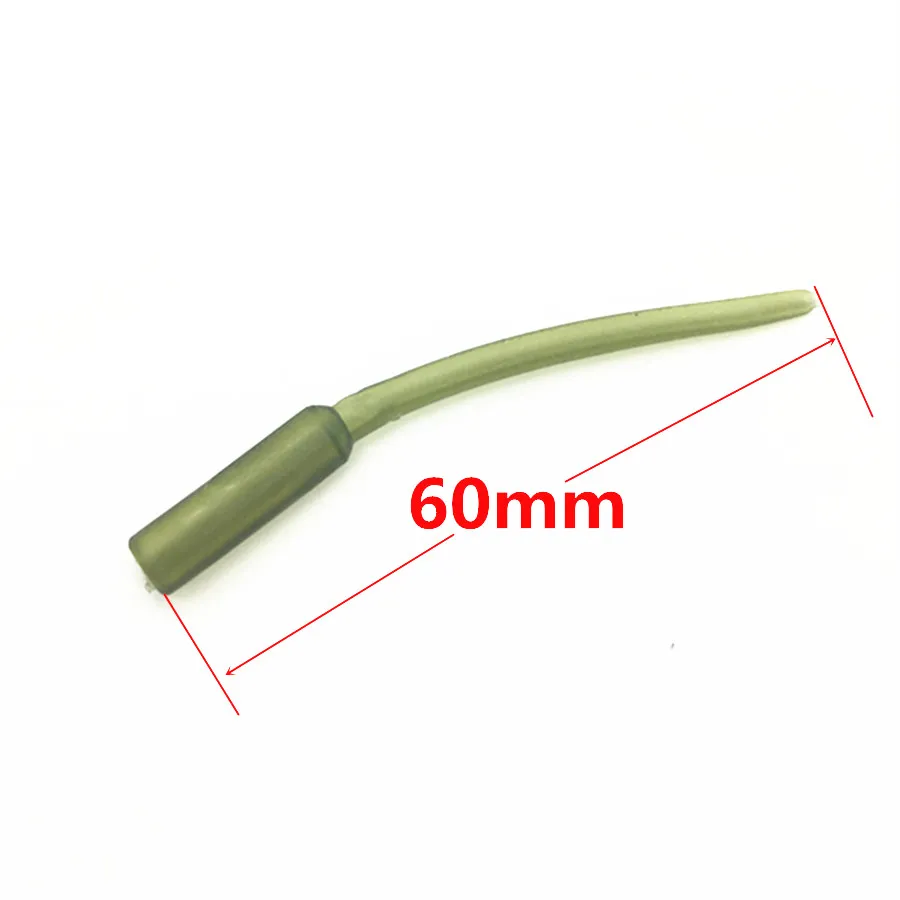 20PcsCarp Fishing Hook Sleeves Tube Anti Tangle Rubber Sleeve InlineLead Insert Connect Coarse Fishing Rig Hook Accessories