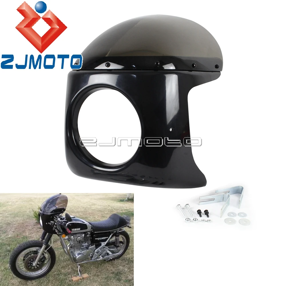 Motorcycle 7" Headlight Fairing Retro Cafe Racer Front Headlight
