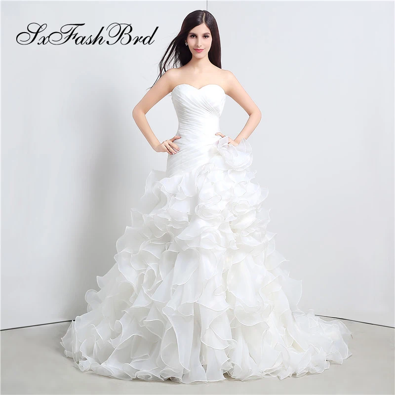 Vestido De Noiva Luxe Robe De Mariage Ruffle Sweetheart Mermaid Ruches Rok Lange Vrouwen Bruid Trouwjurken Vestido De Noiva Luxe Robe De Mariage Ruffle Sweetheart Mermaid Ruches Rok Lange Vrouwen Bruid Trouwjurken