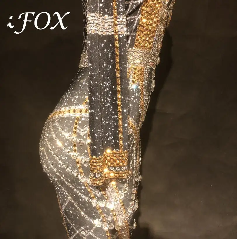 Для женщин классический queen пикантные Rrhinestone боди полные сверкающими кристаллами комбинезон с камнями вечерние ночной клуб костюм