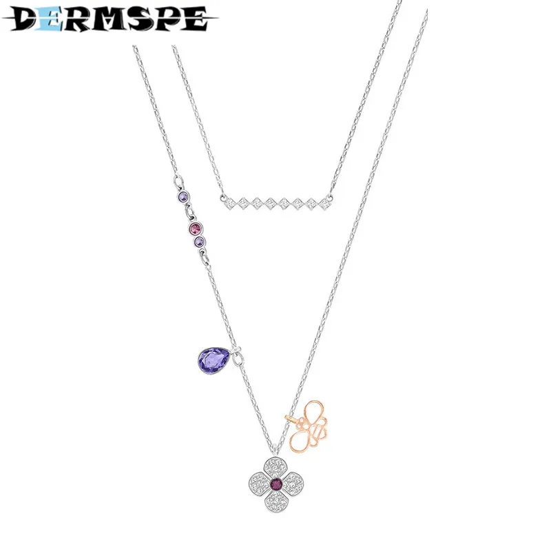

DERMSPE GINGER-Necklace - Rainbow Tone - Gift for Girlfriend 5397841 Valentine's Day Gift Fashion Trend Design Crystal Necklace