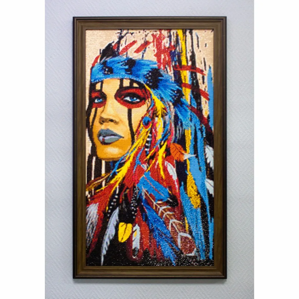 

CAMMITEVER Full Diamond Painting Indian Mosaic Picture Of Rhinestone Diamond Embroidery Home Decor