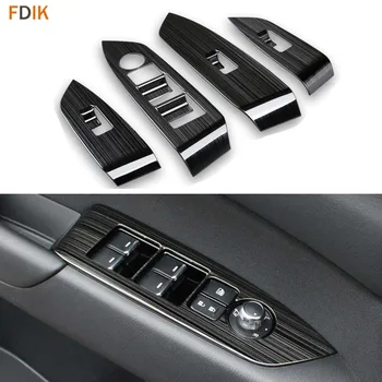 

4pcs Stainless Black Titanium Door Armrest Window Switch Panel Cover Trim Garnish Decoration for Mazda CX-5 CX5 2017 2018