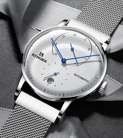 Швейцарский Бингер мужской роскошный бренд часов автоматические механические мужские s часы сапфир мужской Япония движение Мужчины t reloj hombre B-1187-1 - Цвет: 3