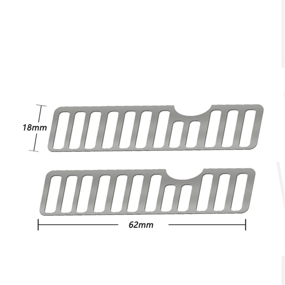 Metal Hood Engine Vent Cooling Grille Grill Cover Kit Suitable for DJ Traxxas TRX4 Ford Bronco Stainless Steel RC Car Parts