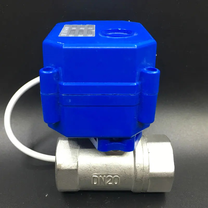 

Stainless Steel 3/4'' Electric Water Valve, DC5V 3 Wires (CR03 Wiring) DN20 Motorized Ball Valve For Water Control