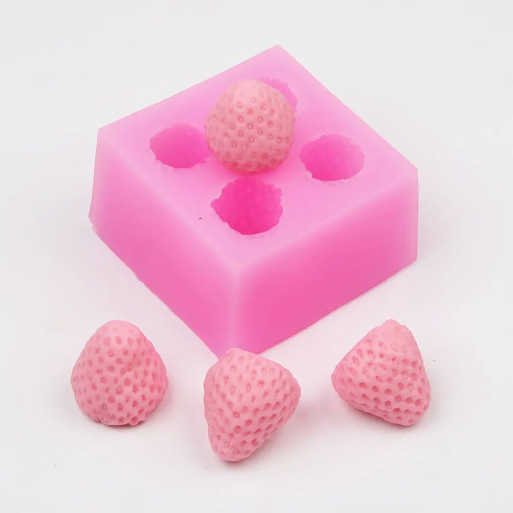 3D trawberry jelly liquid Cake Chocolate mold DIY Craft candy Soap Silicone Mould