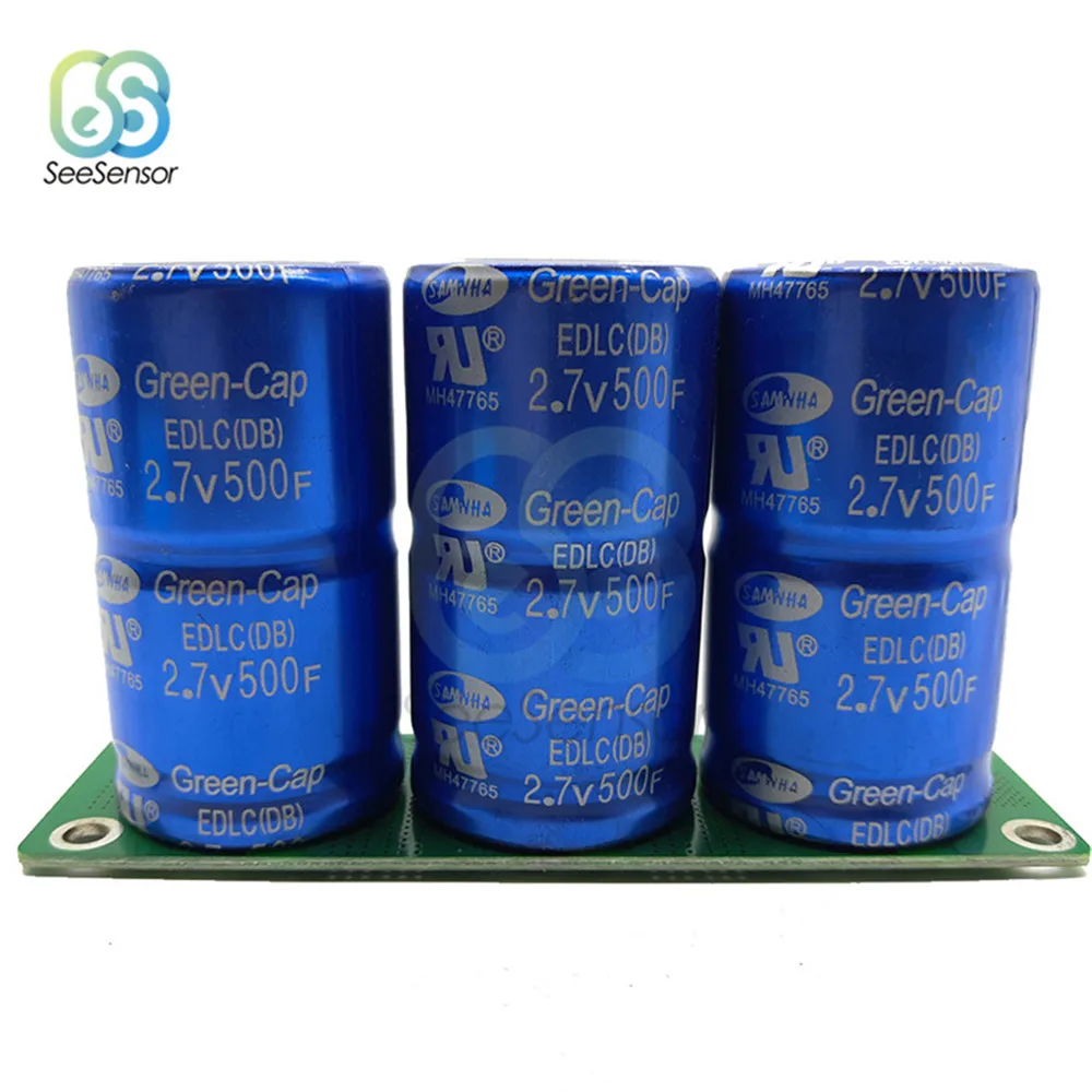 

3Pcs 2Pcs Super Farad Capacitor Set 8.1V 166F 5.4V 250F Single Row Module with Protection Board Electrolytic Capacitors Kits