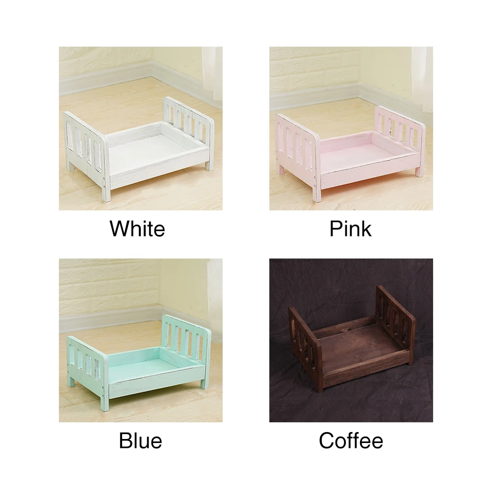 Detachable Wooden Crib Basket Wooden Bed Sofa Photo Shooting Baby Posing Gift Photography Background Photography Studio Props