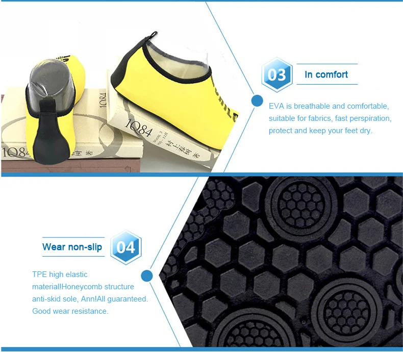 1 (21)Antiskid Men Beach Shoes Women Outdoor Swimming Shoes Adult Aqua Flat Soft Seaside Shoes Non-slip Walking Couple Yoga Shoes