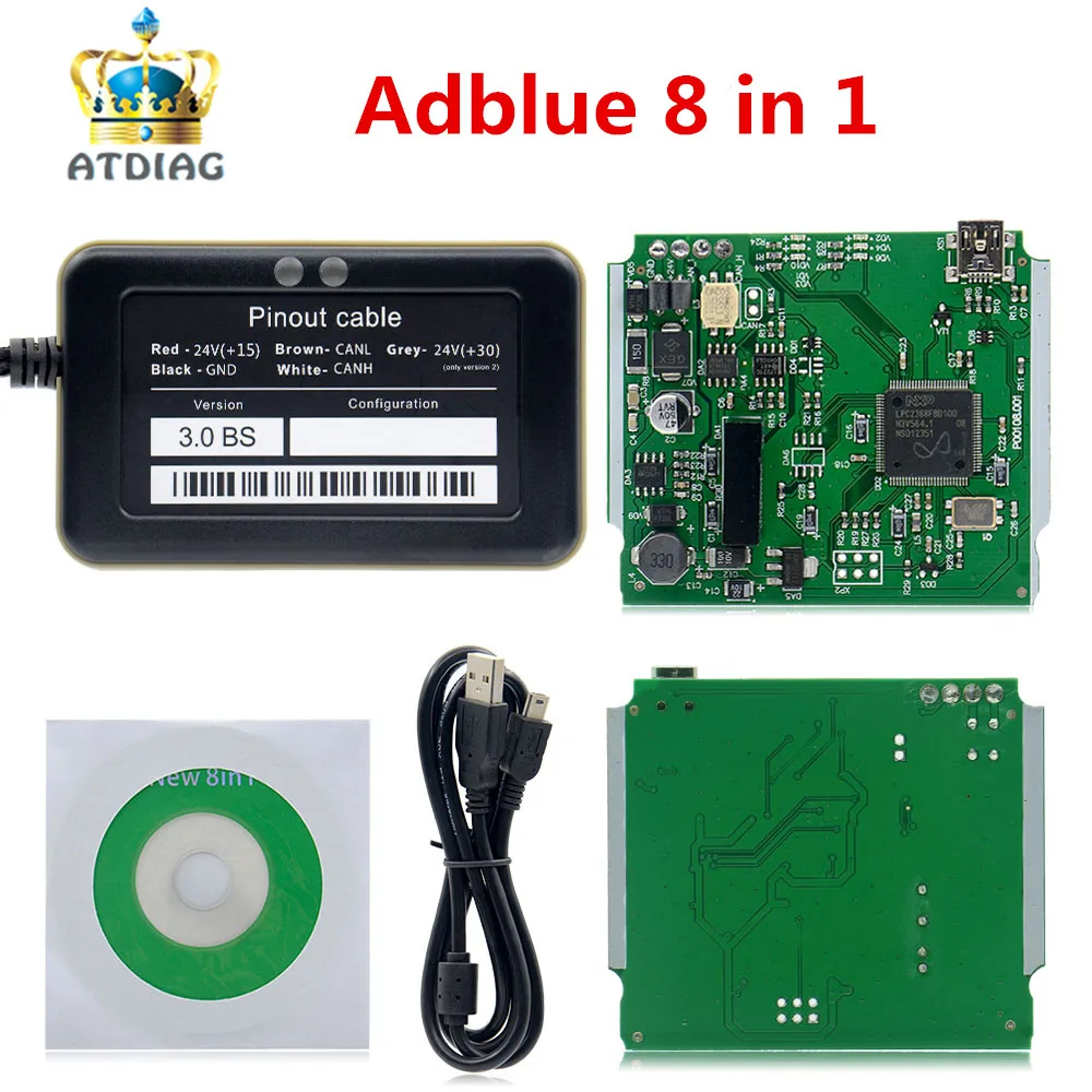 A ++ качество Поддержка euro 6 Профессиональный Adblue 8 в 1 эмулятор AdBlue V3.0 с датчиком NOx