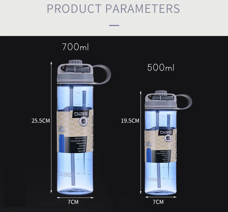 JOUDOO 500 мл/600 мл/700 мл Спортивная бутылка с крышкой для воды для спорта на открытом воздухе, для кемпинга, туризма, бутылки для питья, экологически чистые 35