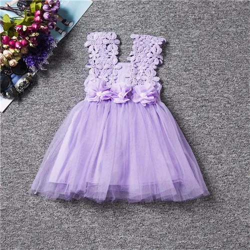 Милое детское летнее платье для девочек; кружевное платье принцессы с цветочным узором для крещения; детская одежда для дня рождения; фатиновое платье-пачка - Цвет: A168Z