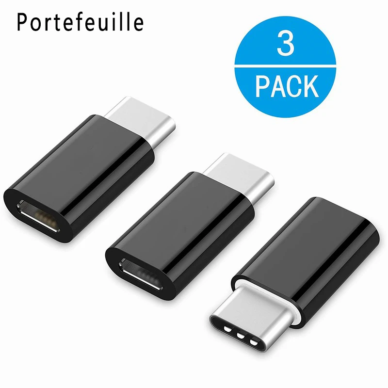 3 шт. зарядный кабель с USB C на Micro для Huawei p20 Lite P30 Samsung S10 S8 Plus S9 Oneplus 5 6 5T 7 6T|usb adapter|charger
