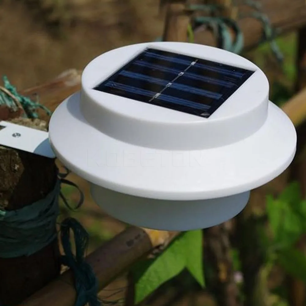 

LED Solar Powered Gutter Light Outdoor Garden Lamp with 3 LED with battery