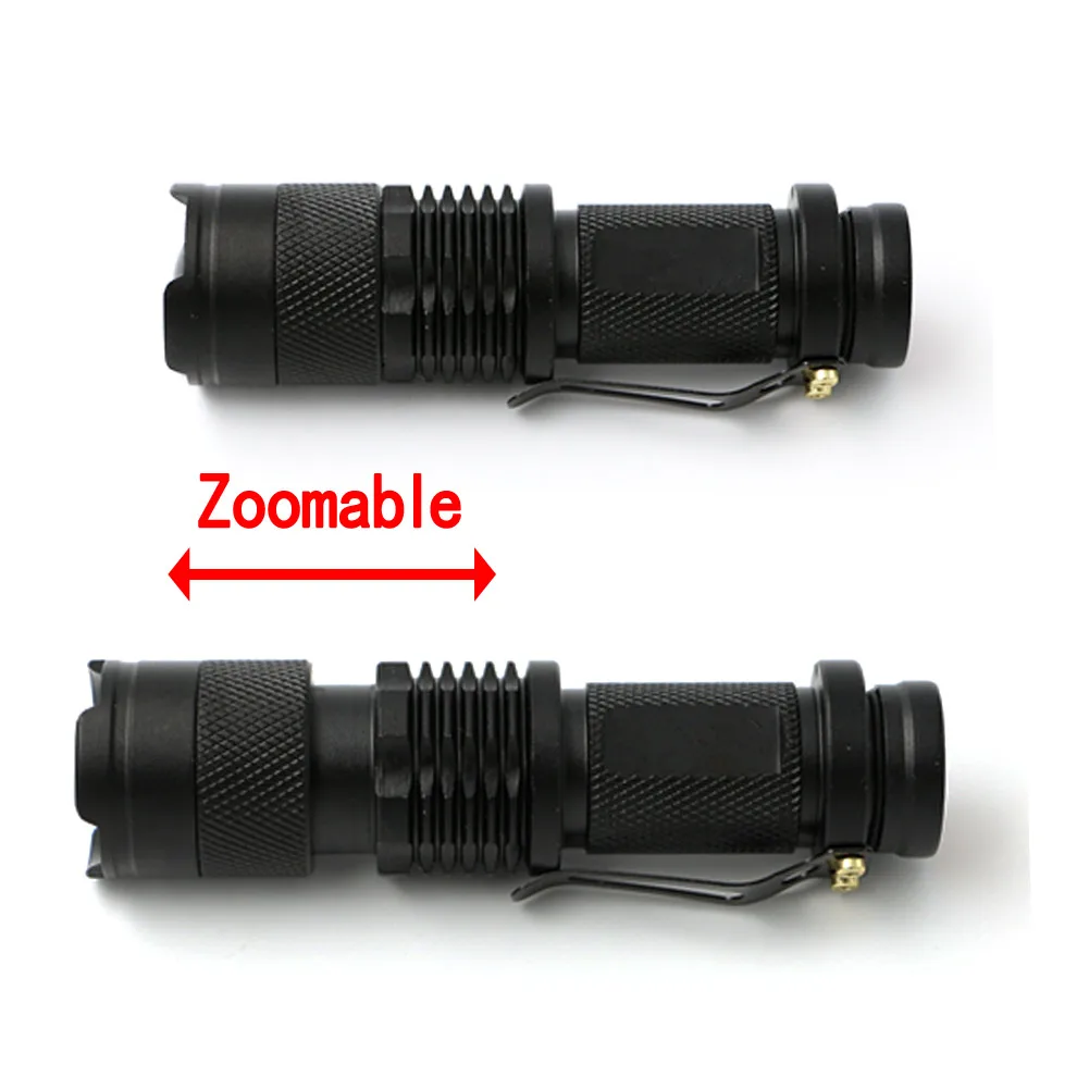 Mini TaktischTaschenlampe SK68 XPE LED Zoombar Taschenlampen Wasserdicht Torch 
