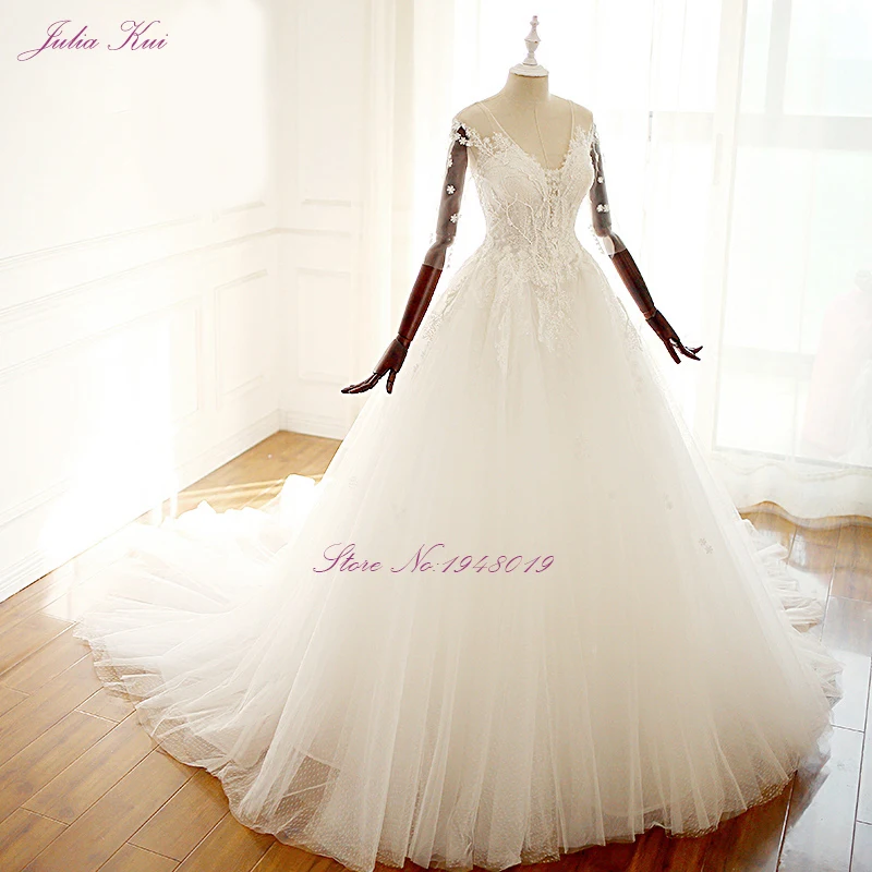 plus size wedding dresses Julia Kui Sweetheart Neckline Luxury Ball Gown Wedding Dress With Delicate Appliques Off The Shoulder second hand wedding dresses