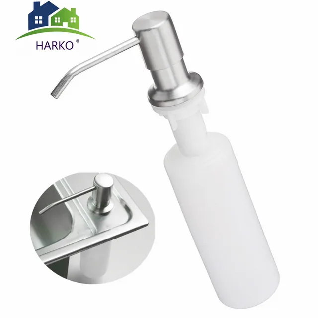 300ml Stainless Steel Kitchen Sink Countertop Soap Dispenser Built 300ml Stainless Steel Kitchen Sink Countertop Soap Dispenser Built In Hand Pump 360 Degrees