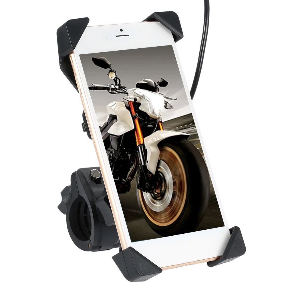 KKmoon-2-in-1-Motorcycle-Bicycle-Stand-Phone-Holders-Mount-Bracket-USB-Adapter-Charger-for-3