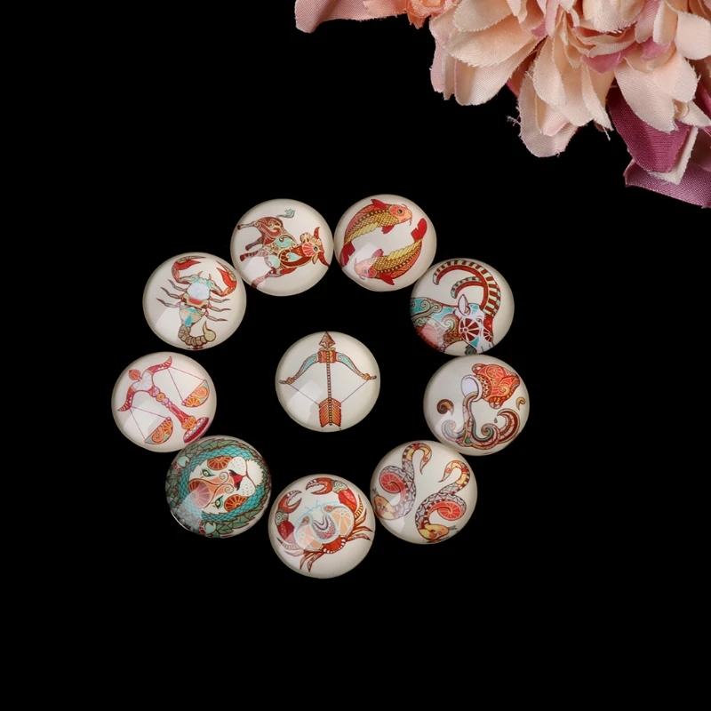 

12/20mm Handmade Photo Image Animals Round Glass Cabochon Dome Flat Back Cover DIY Handmade Tool New