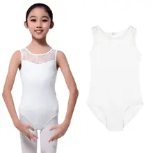 Girls Children Ballet Dance Lace Black Tank Dance Leotard with Open Back Girls Ballet Dancewear Ladies Costume Bodysuit