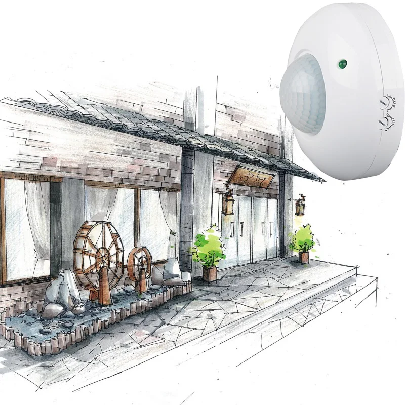 

360 Degree 6M Automatic Adjustable Security Infrared Motion Sensor Switch 110V-220V PIR Motion Sensor Detector for Light Lamp