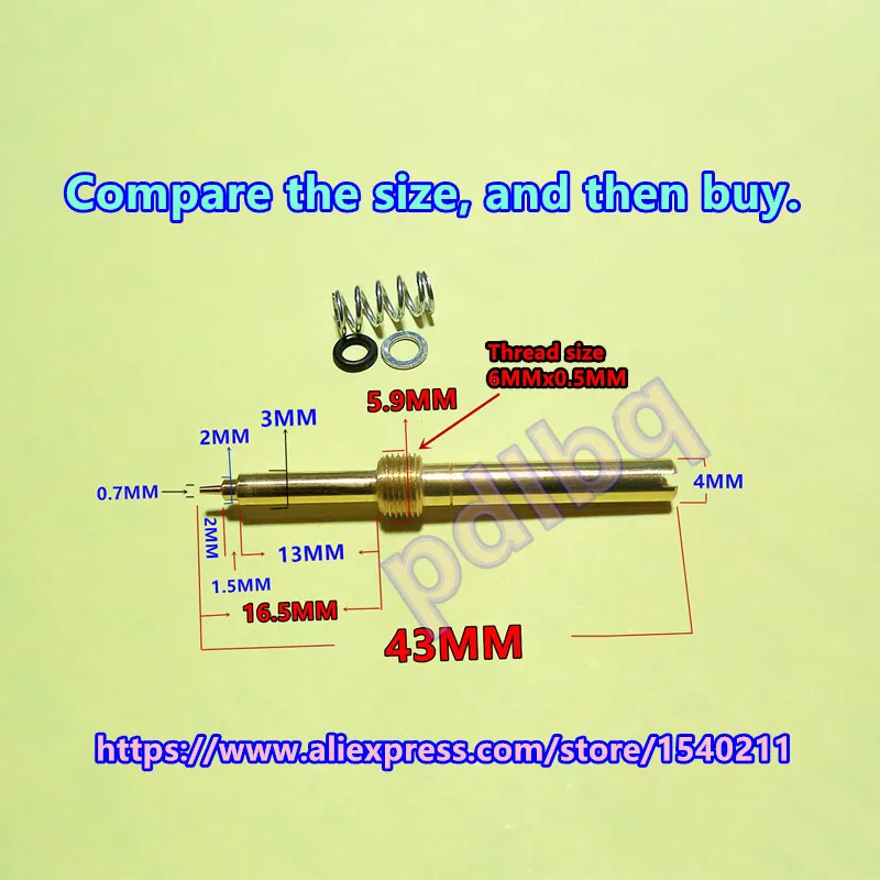 

(2 pcs/pack) Keihin carburetor fuel screws suitable for FCR39 / 41carb of air fuel mixture adjustment screw