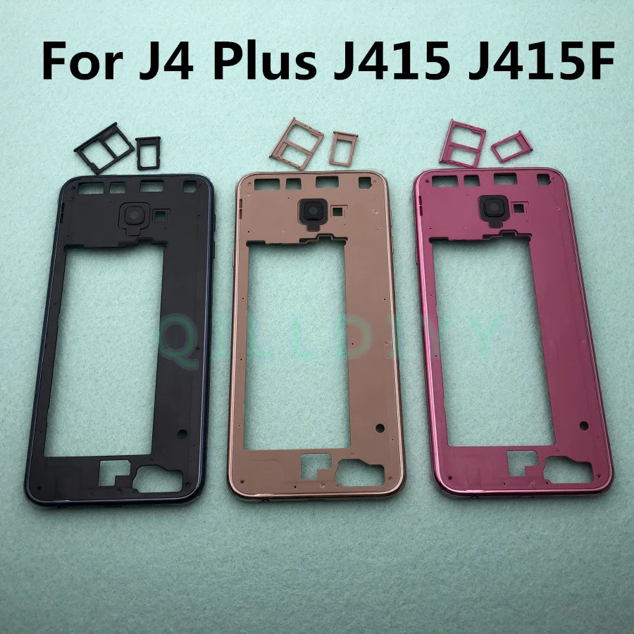Задняя крышка для камеры стеклянный лоток SIM карты Samsung Galaxy J4 Plus 2018 + J415 J415F|Корпусы
