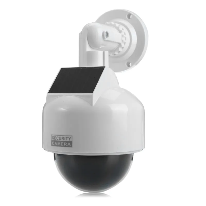 

Dummy Camera Solar Energy Simulation Surveillance Security Dome Fake Surveillance Camera Outdoor/Indoor Blinking Red LED Light