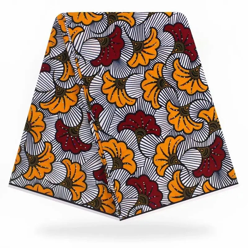 

best real wax hollandais soft cotton fabric with stone african fabric wax prints high quality ankara fabric for wedding partry