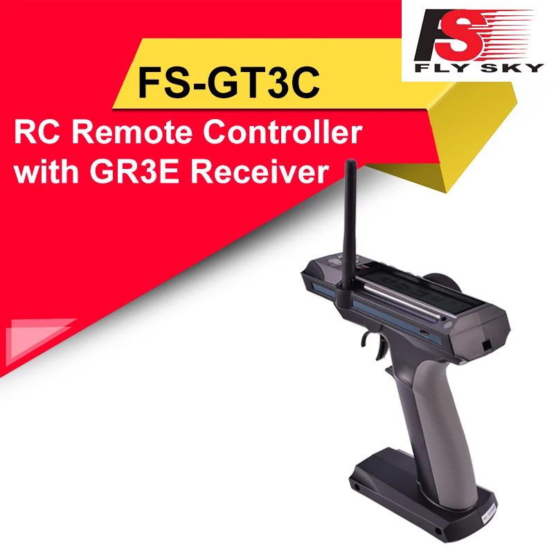 FlySky GT3C FS 2 4 GHz 3 канальный блок питания с передатчик пульта дистанционного