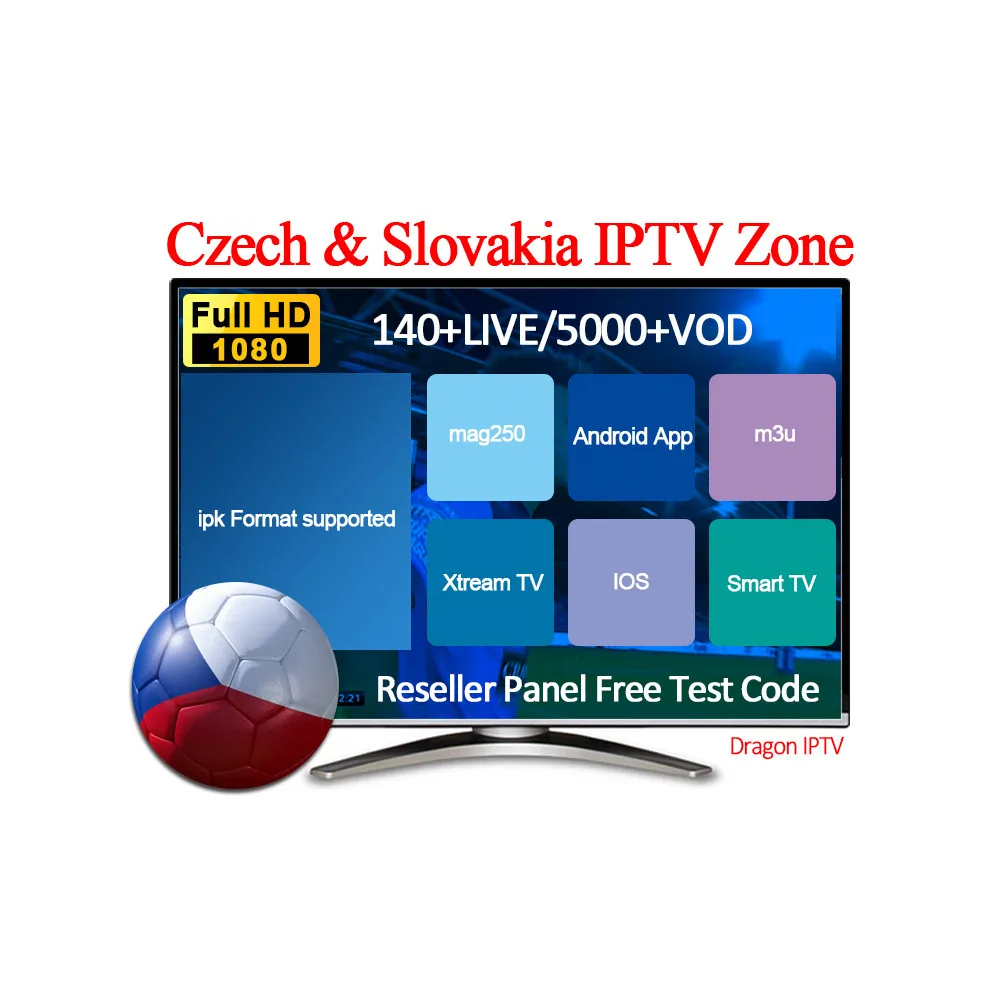 

Czech&Slovakia IPTV Channels Subscription France UK German Arabic Dutch Sweden French Smart TV M3U 140+LIVE/5000+VOD