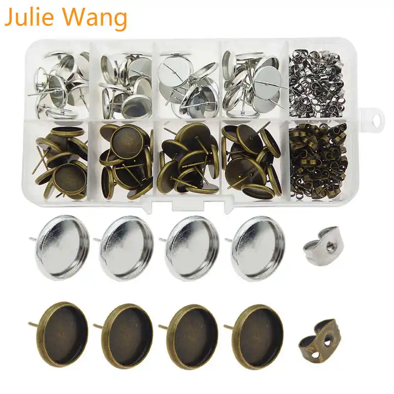 Серьги пусеты julissa Wang 160 шт./кор. основание для серег гвоздиков 12 мм набор