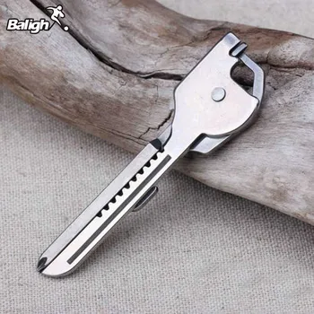 

6 in 1 Stainless Steel SWISS TECH Utili-Key Key Ring Chain Pocket Cutter Screwdriver MULTI-TOOL
