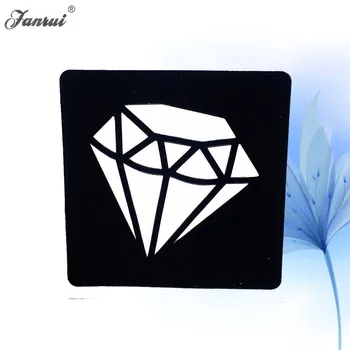 

Geometric Diamond Crystal Design Women Body Art DIY Painting Tattoo Stencils Women Hollow Tattoo Template AG10