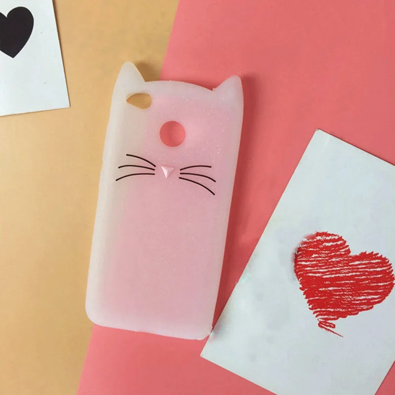 Чехол Soinmy 4 x 3D Милые чехлы с бородой и кошачьими ушками для xiaomi redmi 4x силиконовый
